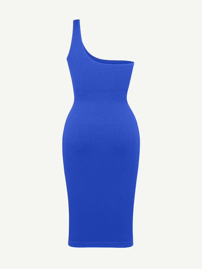 Riba – Robe Sculptante Asymétrique à Épaule Unique