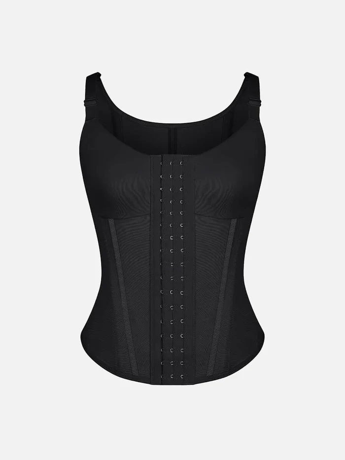 Serantexa® – Gilet Serrant 7 Baleines Acier avec Support Poitrine et Fermeture Triple