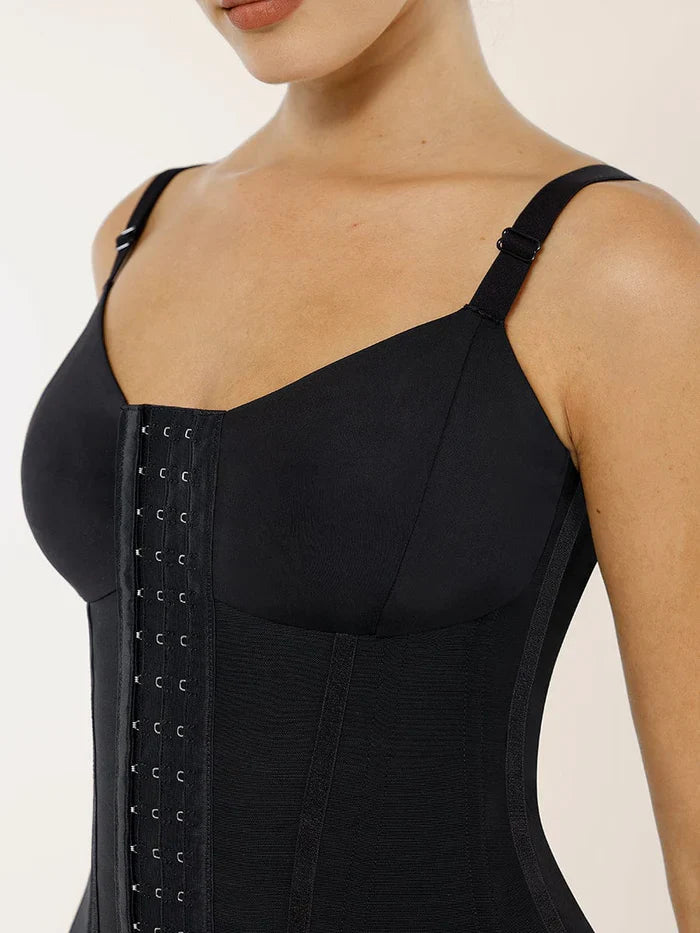 Serantexa® – Gilet Serrant 7 Baleines Acier avec Support Poitrine et Fermeture Triple