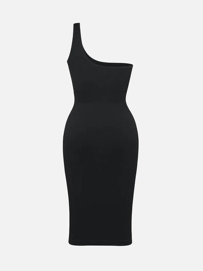 Riba – Robe Sculptante Asymétrique à Épaule Unique