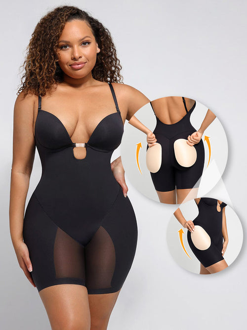 Hipnexa® – Bodysuit dos plongeant avec inserts fessiers amovibles