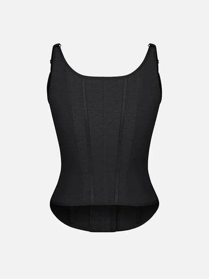 Serantexa® – Gilet Serrant 7 Baleines Acier avec Support Poitrine et Fermeture Triple